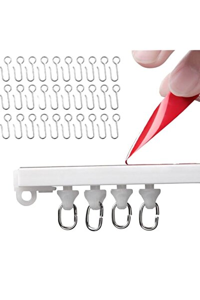 Generic Self Adhesive Ceiling Or Wall Curtain Track No Drill Curtain Rod 3M, ...