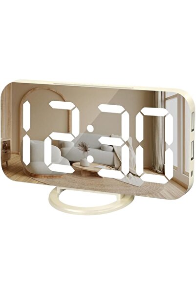 Generic Brand HALAMODO Digital Alarm Clock, Large Mirrored LED Display with D...