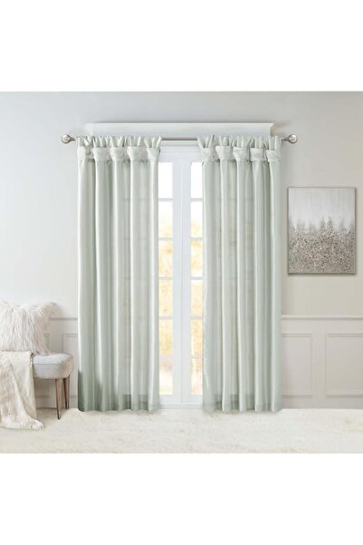 Generic Brand Madison Park Aqua Curtains For Living Room, Transitional Fabric...