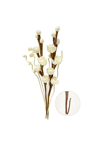 Generic Brand Reed Diffuser Sticks with White Rose Wood Flower Design, Home F...
