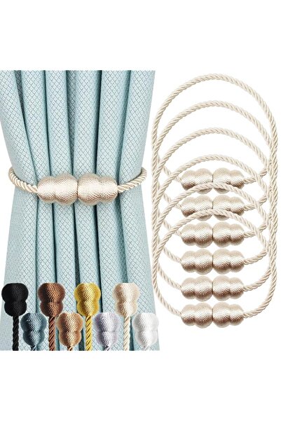 Generic Magnetic Curtain Tiebacks 6 Pack Rope Decorative Curtain Tie Backs El...