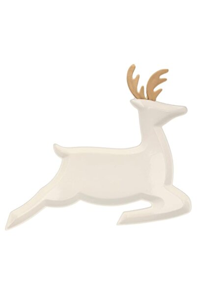 Generic Brand Meri Meri Ceramic Reindeer Plates – Set Of 2 Porcelain And Bone...