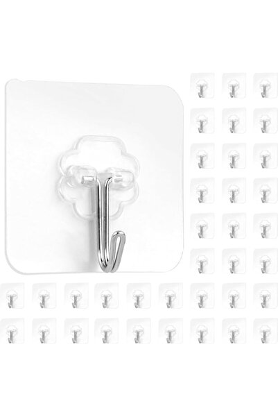 Generic Lonimia Adhesive Hooks, Adhesive Wall Hooks, 36 Pcs Acrylic Material ...