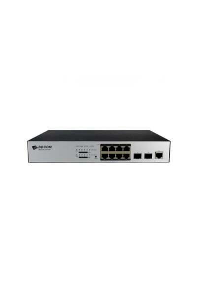 BSD BDCOM S2500-8P2S 8 PORT 10/100/1000 8 PORT POE 2 X SFP 140W LAYER 3 YÖNETİLEBİLİR RACK MOUNT SWITCH