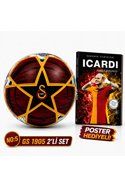 Galatasaray Champion 2026 Yeni Sezon No:5 Yıldız Serisi Futbol Topu + Futbolc...