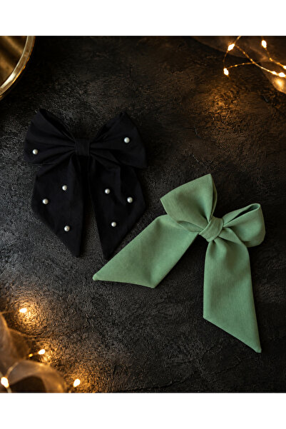 vikivin bebe Set of 2 Large Bowknot Automatic Hair Clips for Women and Childr...