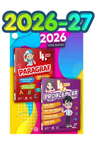 Pruva Akademi 4.Sınıf Paragraf - Problem Soru Bankası 2026 -2027 Yeni Baskı