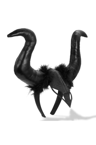 OEM Bentiță cu coarne de diavol/vrăjitoare, Negru, Halloween/Carnaval/Cosplay