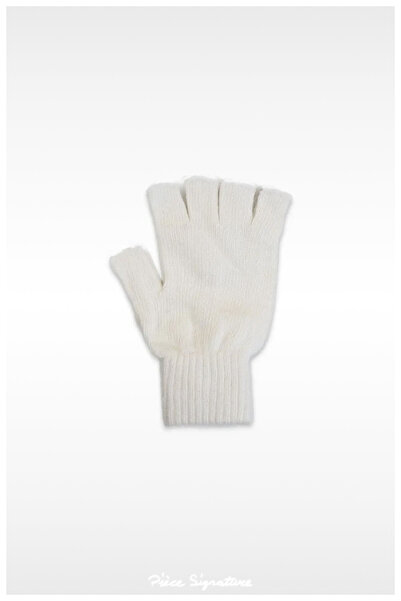PIECE SIGNATURE 2024 New, Cut-To-Toe Angora Gloves Solid Color (50% Viscose 4...