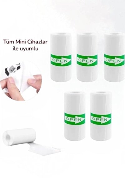 NorthAK Termal Rulo Yapışkanlı Sticker Tüm Mini Cihazlar ile Uyumlu 5 Adet rulo