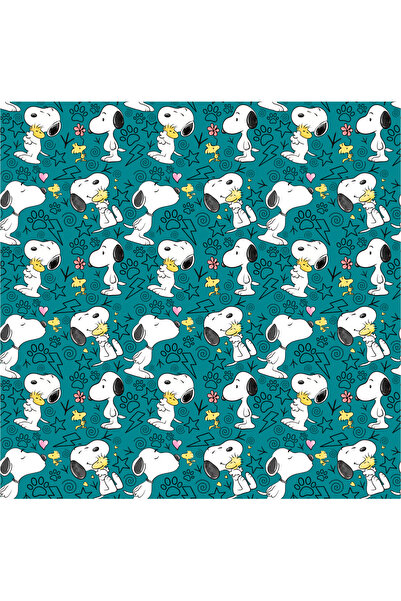 pix kumaş Snoopy Temalı Karakterli Dijital Baskılı Süprem Kumaş