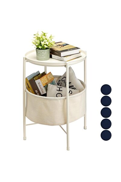 Generic IS MUHE Round Side Table, 17.52" Black Nightstand Coffee End Table wi...