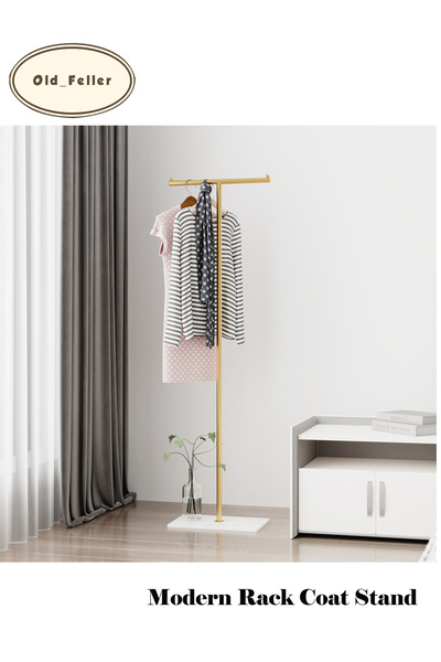 Old_Feller Modern Metal Coat Rack Freestanding 3 Hooks – Stylish & Durable St...