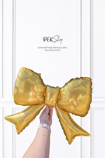 PEKSHOP Mini Gold Fiyonk Folyo Balon 40x50 GOLD