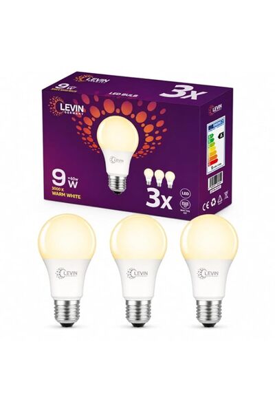 Generic Levin Germany LED Bulb 9W E27 – 3000K Warm White | 60W Equivalent | E...