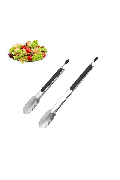 Generic 2 Pack Stainless Steel Kitchen Tongs, 7 & 9 Inch Cooking Tongs with S...