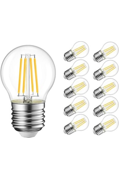 Generic E27 LED Filament Bulb G45 Golf Globe, 4W (40W Equivalent), Dimmable W...