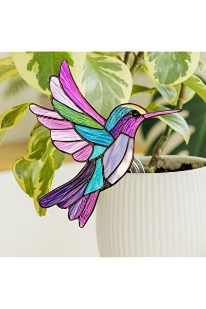 Generic Excefore Acrylic Hummingbird Garden Stake, Outdoor Bird Statue Weathe...