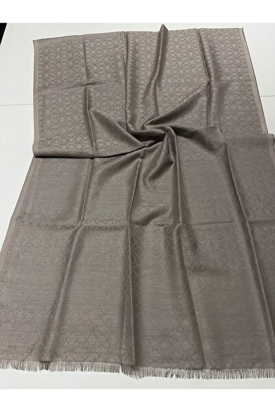 ipekevi Mini Seljuk Monogram Cotton Silk Shawl Light Stone