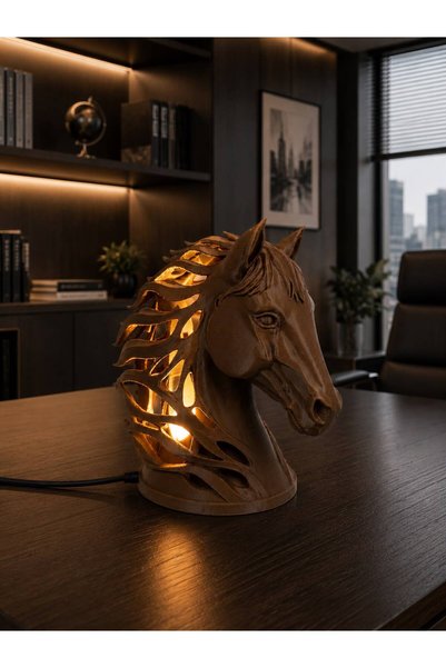 3dlab Horse Statue Table Lamp – Artistic Decorative Lighting in the Form of a Sculpture & Modern Design Object