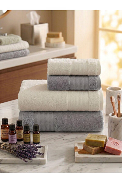 Generic Brand Durul Home Collection 4 Piece 100% Cotton Towel Set |   2 Piece...