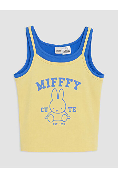 LC Waikiki Rmz Gi̇yi̇m Farkiyla Zero Roba Collar Miffy Printed Girls' Undershirt
