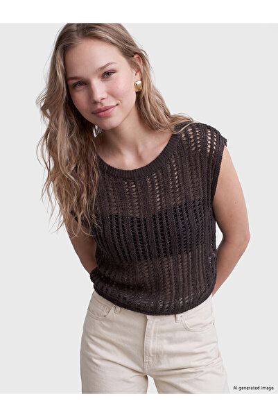 LC Waikiki I Zero Roba Collar Openwork Women's Knitwear Sweater from Freezen ...