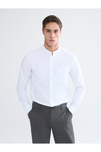LC Waikiki I Standart Fit Upright Roba Collar Long Sleeve Men's Shirt from Fr...
