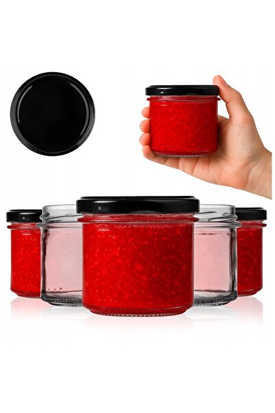 SuperButelki Set Borcane din Sticla Etanse cu Capace cu Filet, 130 ml, 6x6 cm...