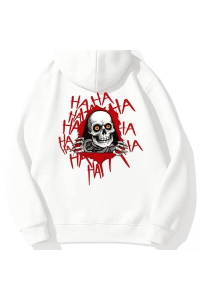 JANTIL MODA Unisex Oversize Φούτερ με 3 κλωστές, τσέπη καγκουρό, στάμπα με "Κ...