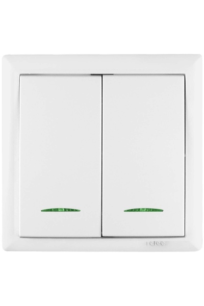 OEM Intrerupator dublu cu indicator luminos Elegant IMBD-ST-I-E 45594, incast...