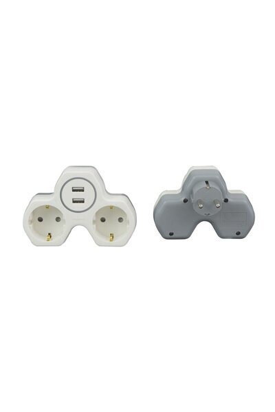 OEM Adaptor 2 prize Hoff Line, 16A + 2 USB