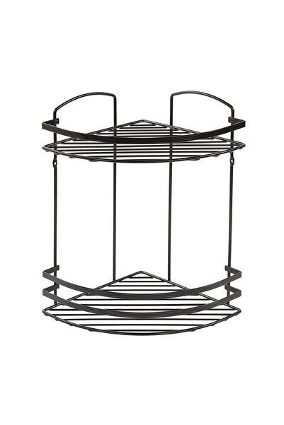 OEM Etajera baie din metal LM008.11, montaj pe colt, doua rafturi, 24 x 24 x ...