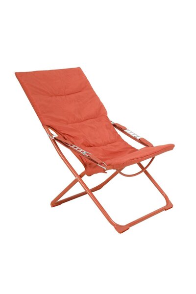 OEM Scaun camping, pliant, structura metalica, portocaliu, 85.5 x 63 x 95 cm