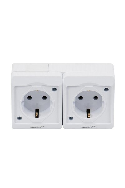 OEM Priza dubla Hepol Tony 11868, aparent, rama inclusa, contact de protectie...