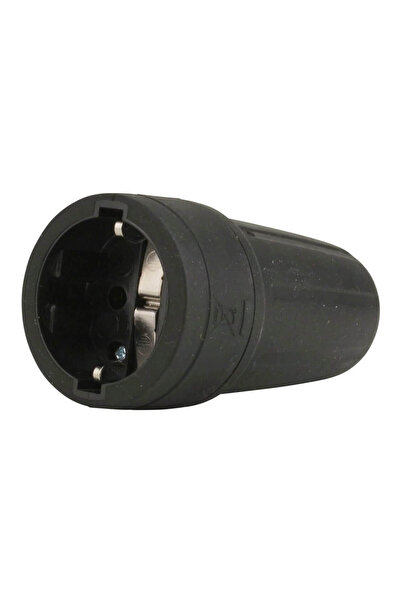 OEM Rubber coupling with grounding, IP44, black, with buckling protection, 16...