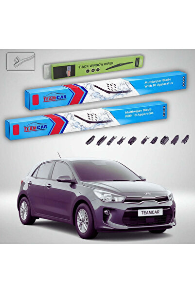 TEAMCAR Wipers Kia Rio IV YB Hatchback 2017-present | Front and Rear Set Flat...