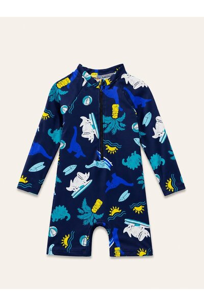 My Kids Wear Children's Long Sleeve Zippered Swimsuit - Comfortable and Casua...