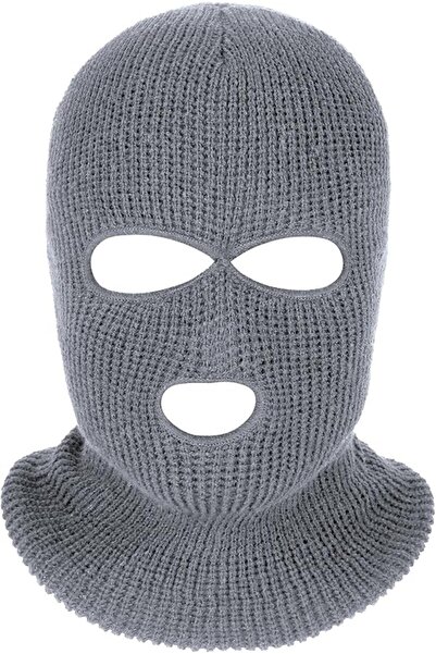GENERAL Satinore 2 Hole Full Face Knitted Ski Mask for Adults, Winter Warm Fl...
