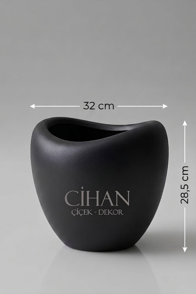 Cihan Çiçekçilik Lüks Lale Tasarım Plastik Saksı 15L – 32x28.5 cm UV Korumalı