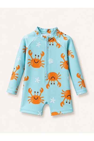 My Kids Wear Children's Long Sleeve Zippered Swimsuit - Comfortable and Conve...