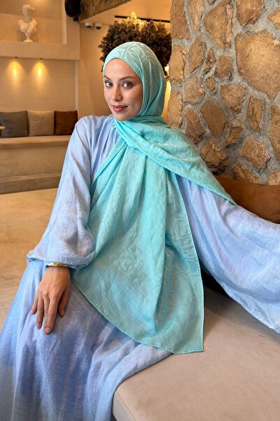 lamelif Cc Desen Aura Cotton Jacquard Shawl Turquoise