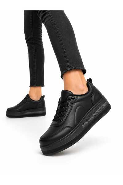 Slipcat Women's Stylish, 5 cm Elevated Sole, Lace-Up, Casual Sports Shoes