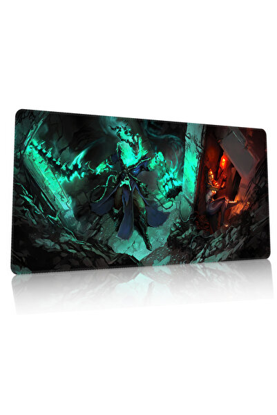 Duvarda League of Legends Tresh Gaming Oyuncu 90x40 cm Mousepad Kaymaz Taban XL