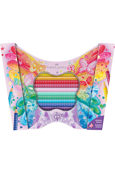 Faber Castell Set cadou 20 creioane colorate sparkle butterfly faber-castell