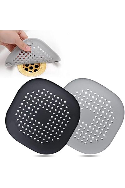 GENERAL Square Silicone Hair Catcher Drain Cover with Suction Cup Easy Instal...