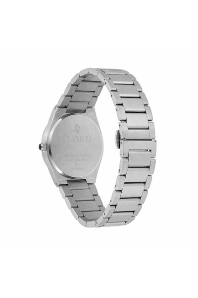 Clasico Fakhr Men’s Stainless Steel Analog Watch – Quartz Movement | Tough Built | Premium Silver Finish