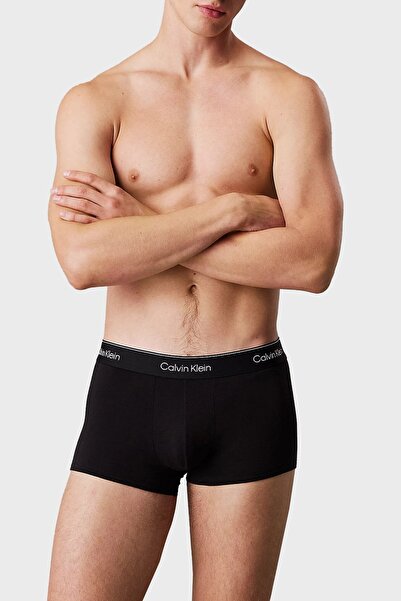 Calvin Klein Men's Black Boxers with Brand Logo, Suitable for Daily Use