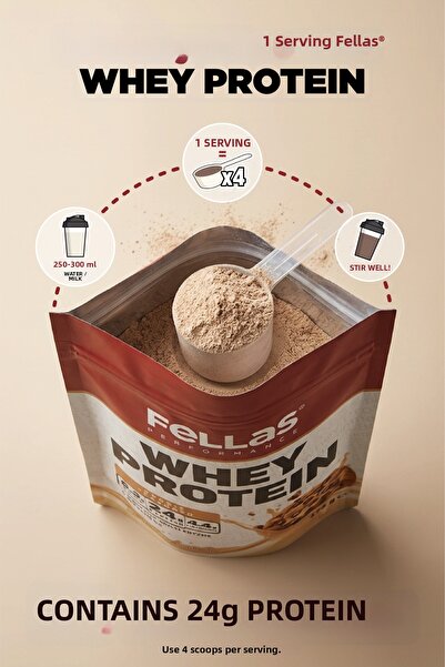 Fellas Whey Protein Powder | 24 g Protein 15 Servings | Cookie Flavor (525 g)