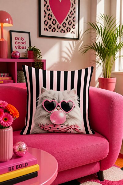 Bertille Home Σειρά Pop Art Κάλυμμα μαξιλαριού διπλής όψης με ψηφιακή εκτύπωση